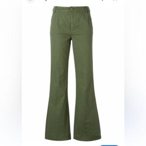 Tory Burch Flared Pants Agave Kahki Green Size 29